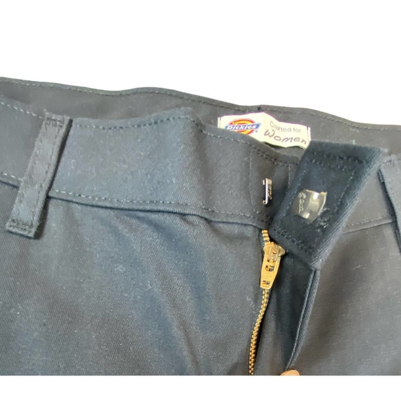 NWT Dickies Women's Pants FP322 Black Size 12 UU Unhemmed - Picture 2 of 6
